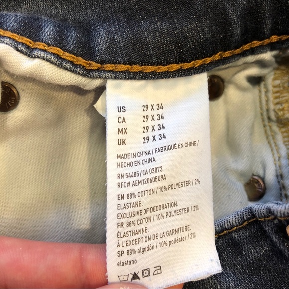 American Eagle Dark Wash Straight Jeans - Picture 4 of 5